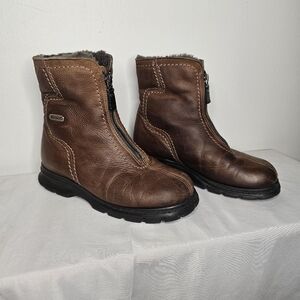 [Pajar] Emelie Genuine Leather Boots Sherling Lining Front Zip SZ 38 (7)